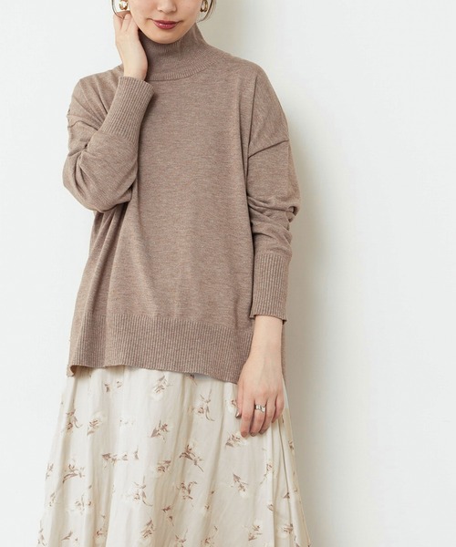 natural couture（ナチュラルクチュール）の「【大好評リバイバルアイテム】もちもちゆるっとハイネックニット（ニット/セーター・レディース・ブラック/ピンク/モカ/ライトベージュ/カーキ/アイボリー・FREE）」の18枚目の写真