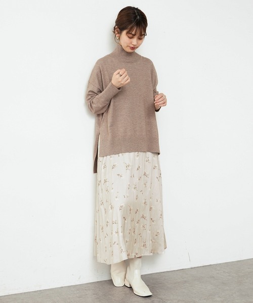 natural couture（ナチュラルクチュール）の「【大好評リバイバルアイテム】もちもちゆるっとハイネックニット（ニット/セーター・レディース・ブラック/ピンク/モカ/ライトベージュ/カーキ/アイボリー・FREE）」の16枚目の写真