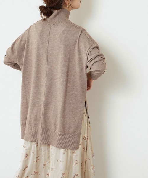 natural couture（ナチュラルクチュール）の「【大好評リバイバルアイテム】もちもちゆるっとハイネックニット（ニット/セーター・レディース・ブラック/ピンク/モカ/ライトベージュ/カーキ/アイボリー・FREE）」の19枚目の写真