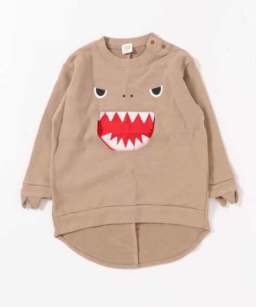 nicohrat（ニコフラート）の「ニコフラート 恐竜トレーナー（スウェット・キッズ・ブルー/チャコールグレー/ベージュ・130cm/110cm/90cm/140cm/120cm/100cm）」の2枚目の写真