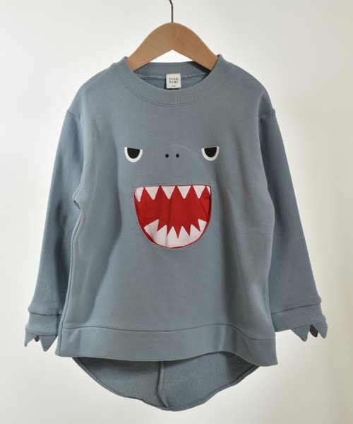 nicohrat（ニコフラート）の「ニコフラート 恐竜トレーナー（スウェット・キッズ・ブルー/チャコールグレー/ベージュ・130cm/110cm/90cm/140cm/120cm/100cm）」の9枚目の写真