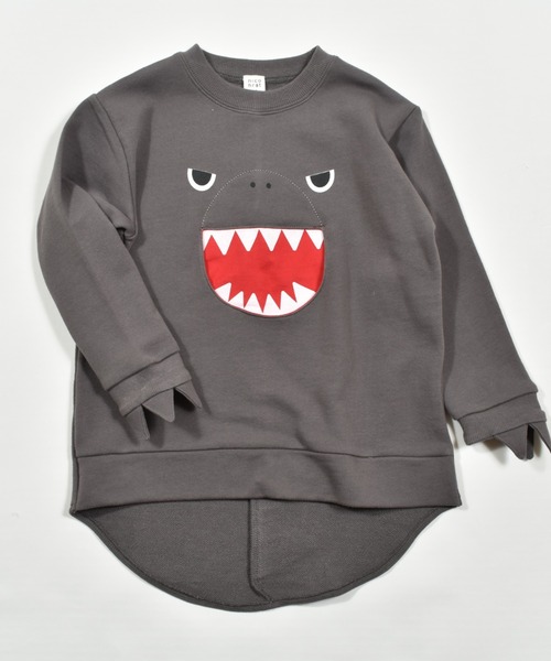 nicohrat（ニコフラート）の「ニコフラート 恐竜トレーナー（スウェット・キッズ・ブルー/チャコールグレー/ベージュ・130cm/110cm/90cm/140cm/120cm/100cm）」の5枚目の写真