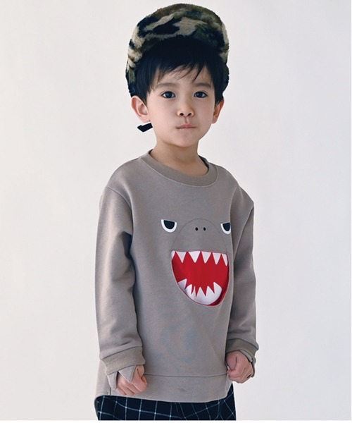 nicohrat（ニコフラート）の「ニコフラート 恐竜トレーナー（スウェット・キッズ・ブルー/チャコールグレー/ベージュ・130cm/110cm/90cm/140cm/120cm/100cm）」の12枚目の写真