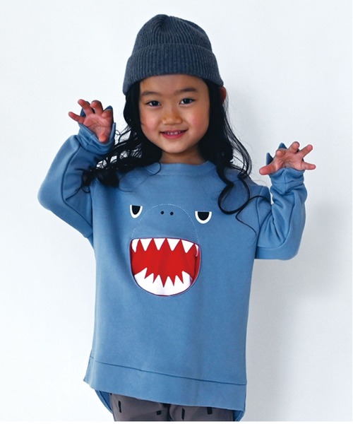 nicohrat（ニコフラート）の「ニコフラート 恐竜トレーナー（スウェット・キッズ・ブルー/チャコールグレー/ベージュ・130cm/110cm/90cm/140cm/120cm/100cm）」の15枚目の写真