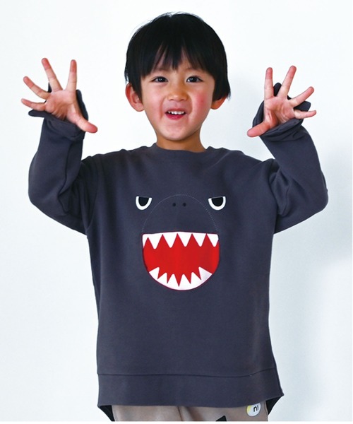 nicohrat（ニコフラート）の「ニコフラート 恐竜トレーナー（スウェット・キッズ・ブルー/チャコールグレー/ベージュ・130cm/110cm/90cm/140cm/120cm/100cm）」の8枚目の写真