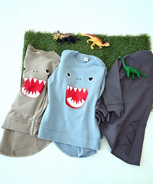 nicohrat（ニコフラート）の「ニコフラート 恐竜トレーナー（スウェット・キッズ・ブルー/チャコールグレー/ベージュ・130cm/110cm/90cm/140cm/120cm/100cm）」の18枚目の写真