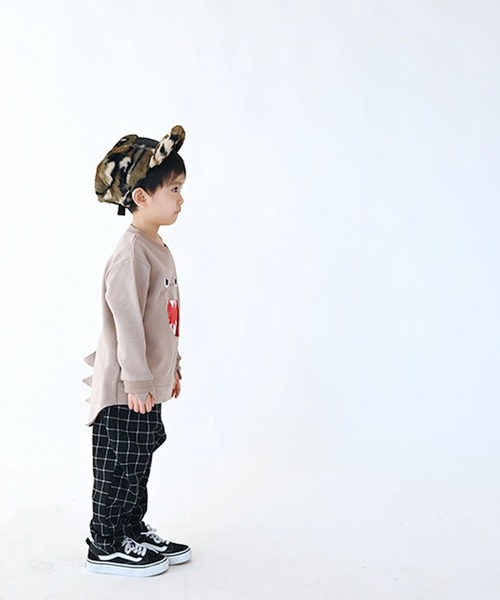 nicohrat（ニコフラート）の「ニコフラート 恐竜トレーナー（スウェット・キッズ・ブルー/チャコールグレー/ベージュ・130cm/110cm/90cm/140cm/120cm/100cm）」の6枚目の写真