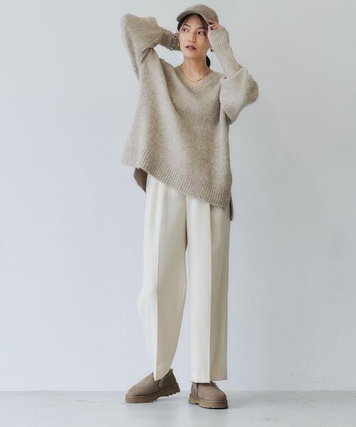 green label relaxing(グリーンレーベルリラクシング)の「YAK MIX 袖ボリューム プルオーバー ニット(ニット/セーター・レディース・ベージュ/ナチュラル・FREE)」の10枚目の写真