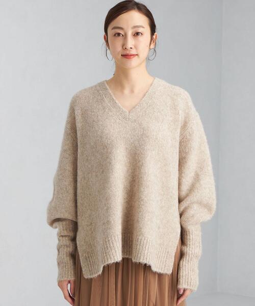 green label relaxing(グリーンレーベルリラクシング)の「YAK MIX 袖ボリューム プルオーバー ニット(ニット/セーター・レディース・ベージュ/ナチュラル・FREE)」の5枚目の写真