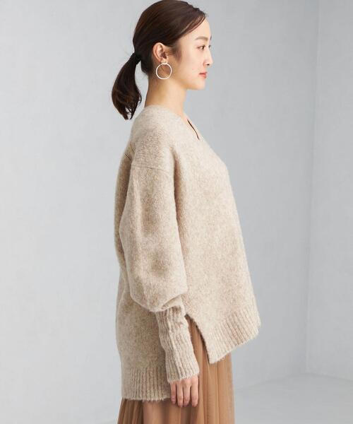 green label relaxing(グリーンレーベルリラクシング)の「YAK MIX 袖ボリューム プルオーバー ニット(ニット/セーター・レディース・ベージュ/ナチュラル・FREE)」の6枚目の写真