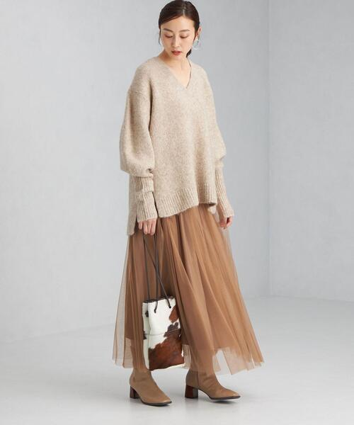 green label relaxing(グリーンレーベルリラクシング)の「YAK MIX 袖ボリューム プルオーバー ニット(ニット/セーター・レディース・ベージュ/ナチュラル・FREE)」の12枚目の写真