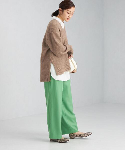 green label relaxing(グリーンレーベルリラクシング)の「YAK MIX 袖ボリューム プルオーバー ニット(ニット/セーター・レディース・ベージュ/ナチュラル・FREE)」の14枚目の写真
