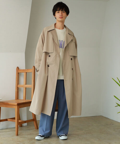 BeAMS DOT(ビームスドット)の「【WEB限定】BeAMS DOT / オーバー トレンチコート21FW(トレンチコート・メンズ・ブラック/ベージュ・MEDIUM/LARGE)」の13枚目の写真