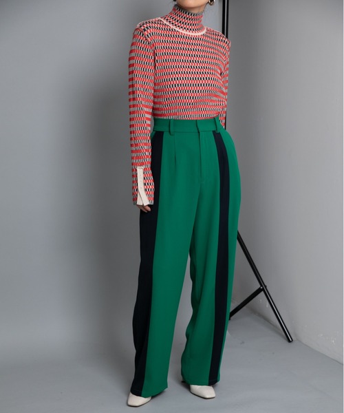 Eimee Law（エイミーロウ）の「バイカラーパンツ（その他パンツ・レディース・グリーン/ダークブルー/ブラック/アイボリー/ライトイエロー/ネイビー・38）」の17枚目の写真