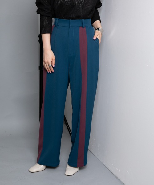 Eimee Law（エイミーロウ）の「バイカラーパンツ（その他パンツ・レディース・グリーン/ダークブルー/ブラック/アイボリー/ライトイエロー/ネイビー・38）」の19枚目の写真