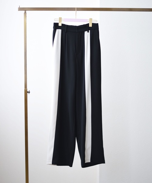 Eimee Law（エイミーロウ）の「バイカラーパンツ（その他パンツ・レディース・グリーン/ダークブルー/ブラック/アイボリー/ライトイエロー/ネイビー・38）」の16枚目の写真