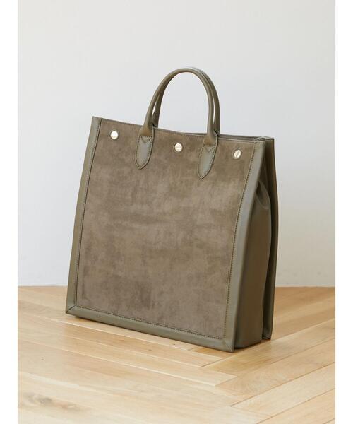 Green　Parks（グリーンパークス）の「・パイピングビッグトート＊（トートバッグ・レディース・ブラック/カーキ/グレイッシュベージュ・FREE）」の6枚目の写真