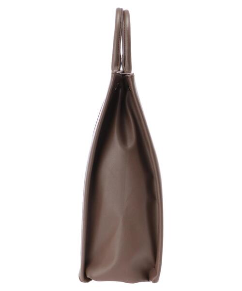 Green　Parks（グリーンパークス）の「・パイピングビッグトート＊（トートバッグ・レディース・ブラック/カーキ/グレイッシュベージュ・FREE）」の7枚目の写真