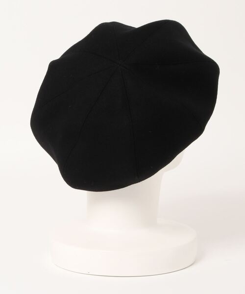 OVERRIDE（オーバーライド）の「OVERRIDE ASYMMETRY BERET MELTON（ハンチング/ベレー帽・メンズ・ブラック/ベージュ/グレー/グリーン・58cm）」の5枚目の写真