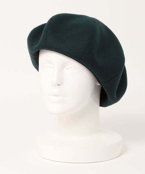 OVERRIDE（オーバーライド）の「OVERRIDE ASYMMETRY BERET MELTON（ハンチング/ベレー帽・メンズ・ブラック/ベージュ/グレー/グリーン・58cm）」の9枚目の写真