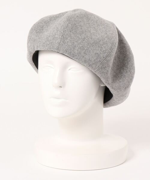OVERRIDE（オーバーライド）の「OVERRIDE ASYMMETRY BERET MELTON（ハンチング/ベレー帽・メンズ・ブラック/ベージュ/グレー/グリーン・58cm）」の10枚目の写真