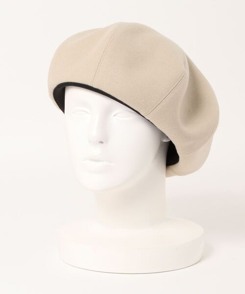 OVERRIDE（オーバーライド）の「OVERRIDE ASYMMETRY BERET MELTON（ハンチング/ベレー帽・メンズ・ブラック/ベージュ/グレー/グリーン・58cm）」の12枚目の写真
