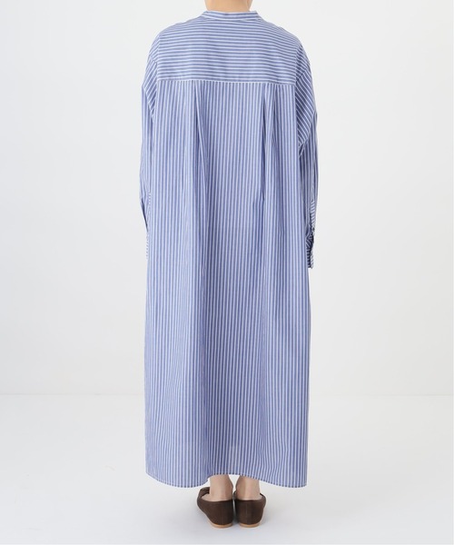 Simplicite（サンプリシテ）の「バンドカラーロング シャツワンピース◆（ワンピース・レディース・ブラック/ブルー系その他・FREE）」の19枚目の写真