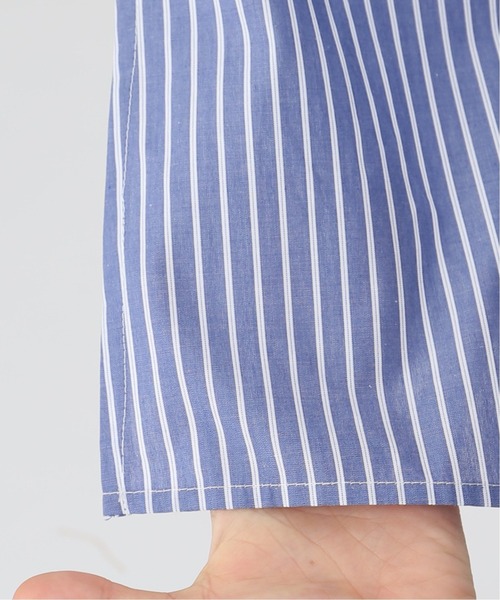 Simplicite（サンプリシテ）の「バンドカラーロング シャツワンピース◆（ワンピース・レディース・ブラック/ブルー系その他・FREE）」の8枚目の写真