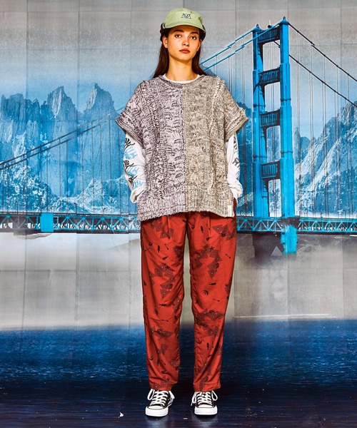 AlexanderLeeChang（アレキサンダーリーチャン）の「AlexanderLeeChang アレキサンダーリーチャン / BIG KNIT VEST ビッグシルエットケーブルニットベスト / AC062103（ベスト・メンズ・グレー/バーガンディー/ブラック・3/2）」の7枚目の写真