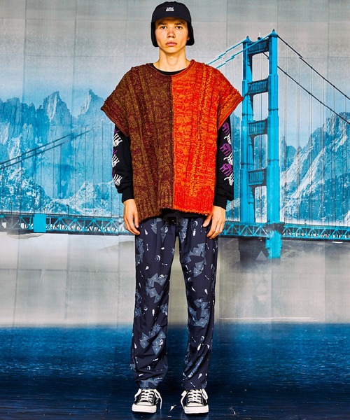 AlexanderLeeChang（アレキサンダーリーチャン）の「AlexanderLeeChang アレキサンダーリーチャン / BIG KNIT VEST ビッグシルエットケーブルニットベスト / AC062103（ベスト・メンズ・グレー/バーガンディー/ブラック・3/2）」の9枚目の写真