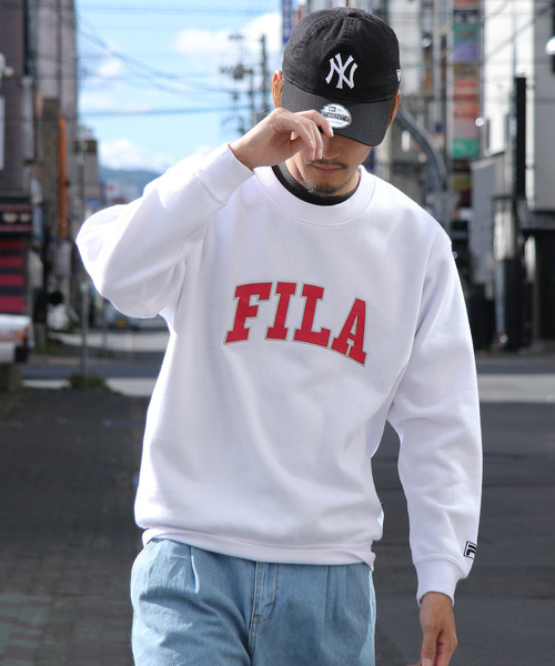 LE PHIL ウェア【LE PHIL SPORTS】 裏起毛スウェット FILA（フィラ）の「【別注】 【FILA】 肉厚 カレッジロゴ 裏起毛