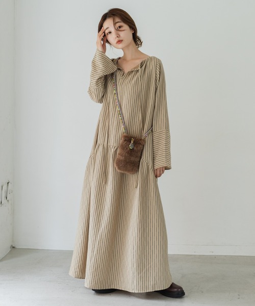 Kastane（カスタネ）の「パミールポシェット（ショルダーバッグ・レディース・アイボリー/モカ・FREE）」の6枚目の写真