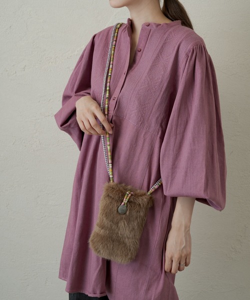 Kastane（カスタネ）の「パミールポシェット（ショルダーバッグ・レディース・アイボリー/モカ・FREE）」の5枚目の写真