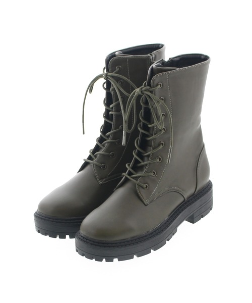 JELLY BEANS（ジェリービーンズ）の「トラックソールレースアップブーツ(210-310)JELLY BEANS(ジェリービーンズ)（ブーツ・レディース・カーキ/ブラック/ダークブラウン・S/L/M）」の3枚目の写真
