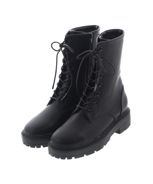 JELLY BEANS（ジェリービーンズ）の「トラックソールレースアップブーツ(210-310)JELLY BEANS(ジェリービーンズ)（ブーツ・レディース・カーキ/ブラック/ダークブラウン・S/L/M）」の2枚目の写真