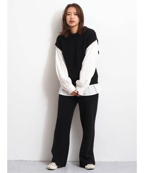 Ungrid（アングリッド）の「【WEB限定】ニットストレートパンツ（その他パンツ・レディース・ブラック/アイボリー/モカ・FREE）」の13枚目の写真