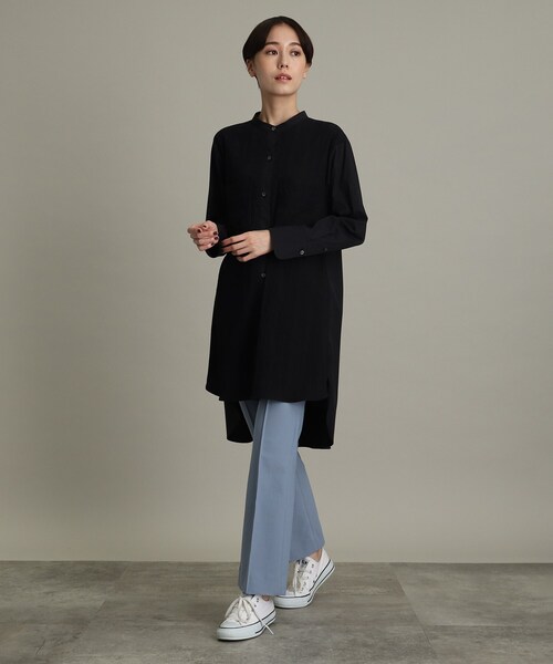 INDIVI（インディヴィ）の「◇タックプリーツロングシャツ（チュニック 