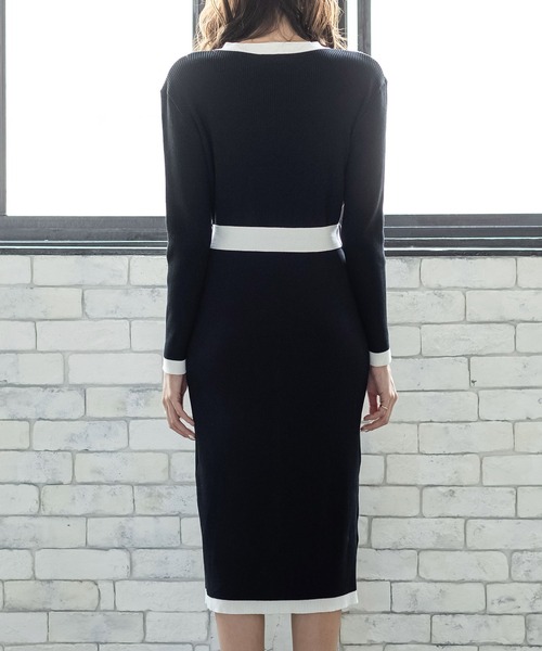 Julia Boutique（ジュリアブティック）の「2WAY・ウエストリボン付きパイピングニットカーディガン・ワンピース/21569（カーディガン/ボレロ・レディース・ブラック/グレー/ブラウン/ベージュ・ONE）」の16枚目の写真