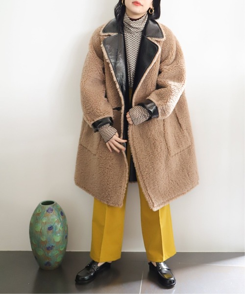 CITYSHOP（シティーショップ）の「FUR BONDING コート（テーラードジャケット・レディース・ブラック・38/36）」の22枚目の写真