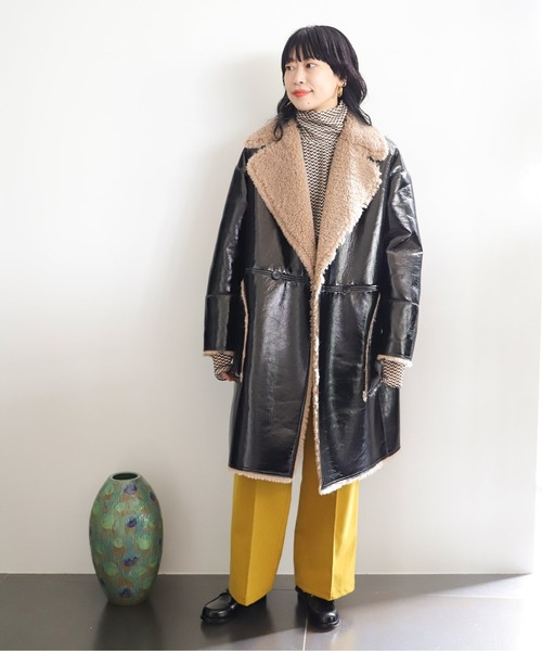 CITYSHOP（シティーショップ）の「FUR BONDING コート（テーラードジャケット・レディース・ブラック・38/36）」の13枚目の写真