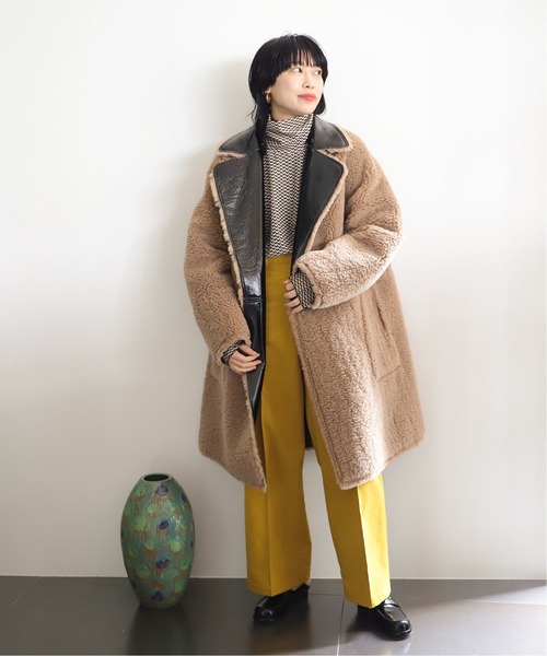 CITYSHOP（シティーショップ）の「FUR BONDING コート（テーラードジャケット・レディース・ブラック・38/36）」の10枚目の写真