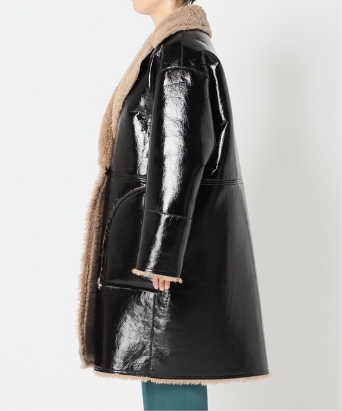 CITYSHOP（シティーショップ）の「FUR BONDING コート（テーラードジャケット・レディース・ブラック・38/36）」の5枚目の写真