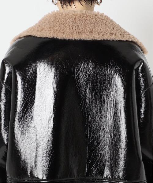 CITYSHOP（シティーショップ）の「FUR BONDING コート（テーラードジャケット・レディース・ブラック・38/36）」の14枚目の写真