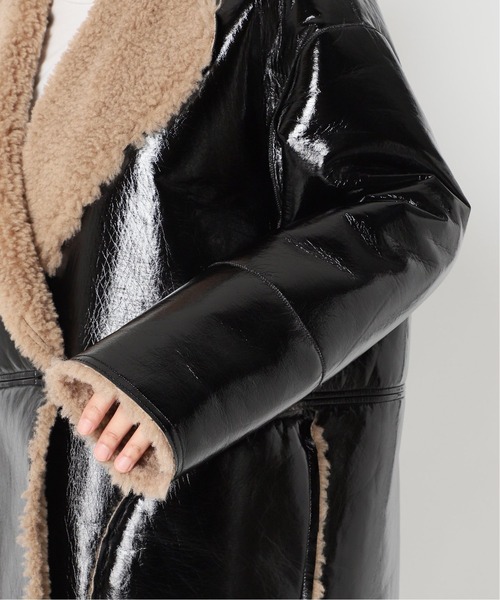 CITYSHOP（シティーショップ）の「FUR BONDING コート（テーラードジャケット・レディース・ブラック・38/36）」の8枚目の写真