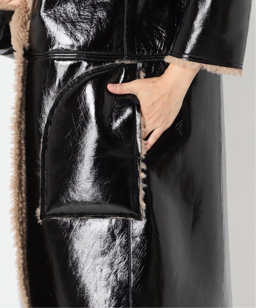 CITYSHOP（シティーショップ）の「FUR BONDING コート（テーラードジャケット・レディース・ブラック・38/36）」の3枚目の写真