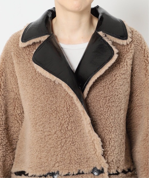 CITYSHOP（シティーショップ）の「FUR BONDING コート（テーラードジャケット・レディース・ブラック・38/36）」の9枚目の写真