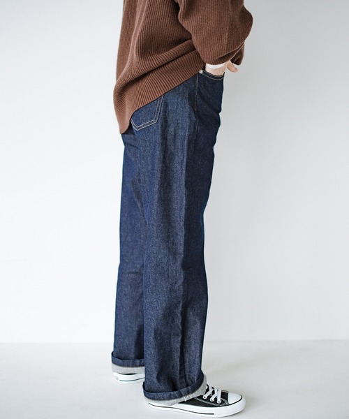 haco!（ハコ）の「やぼったく見せずにすっきり見せる！　かため素材で着れば着るほど愛着が湧く濃紺デニム by who made me（デニムパンツ・レディース・ダークインディゴブルー・1/3/5/7）」の8枚目の写真