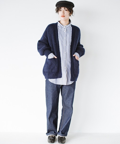 haco!（ハコ）の「やぼったく見せずにすっきり見せる！　かため素材で着れば着るほど愛着が湧く濃紺デニム by who made me（デニムパンツ・レディース・ダークインディゴブルー・1/3/5/7）」の14枚目の写真