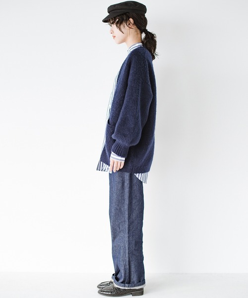 haco!（ハコ）の「やぼったく見せずにすっきり見せる！　かため素材で着れば着るほど愛着が湧く濃紺デニム by who made me（デニムパンツ・レディース・ダークインディゴブルー・1/3/5/7）」の15枚目の写真