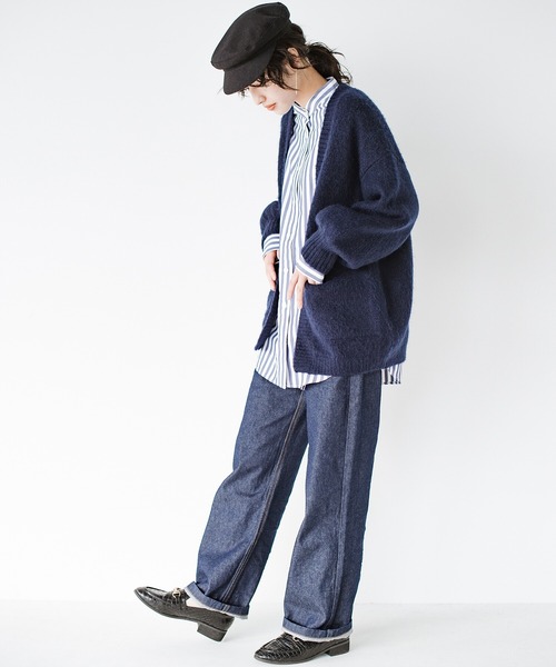 haco!（ハコ）の「やぼったく見せずにすっきり見せる！　かため素材で着れば着るほど愛着が湧く濃紺デニム by who made me（デニムパンツ・レディース・ダークインディゴブルー・1/3/5/7）」の16枚目の写真